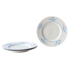 Blanche de Chine White Blue Geisha Porcelain Plates Spode Copelands, Set of 3