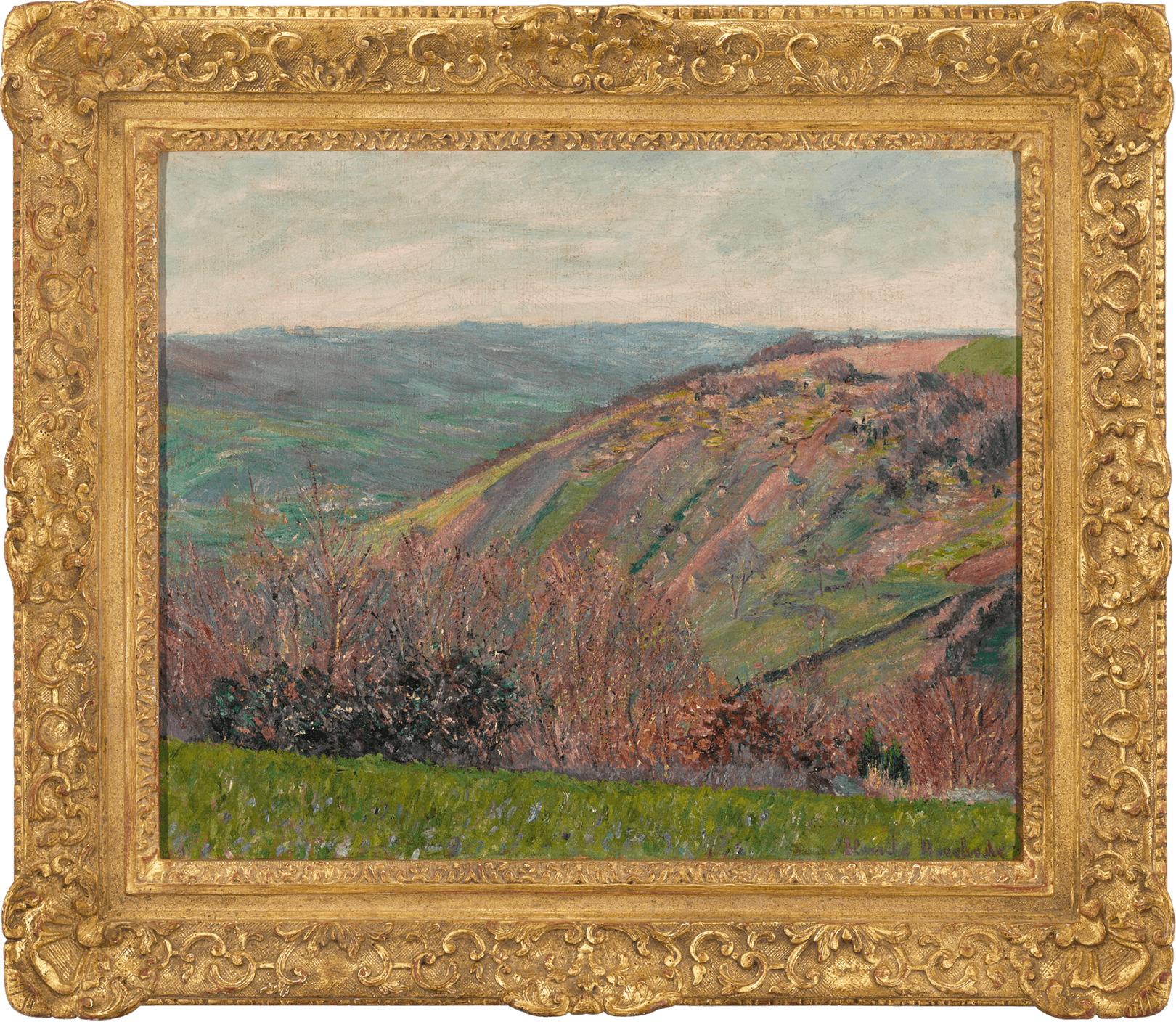Paysage Vallonné dans les Environs de Giverny - Painting by Blanche Hoschedé-Monet