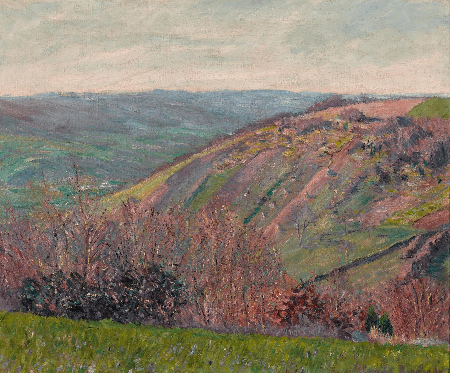 Blanche Hoschedé-Monet Landscape Painting - Paysage Vallonné dans les Environs de Giverny