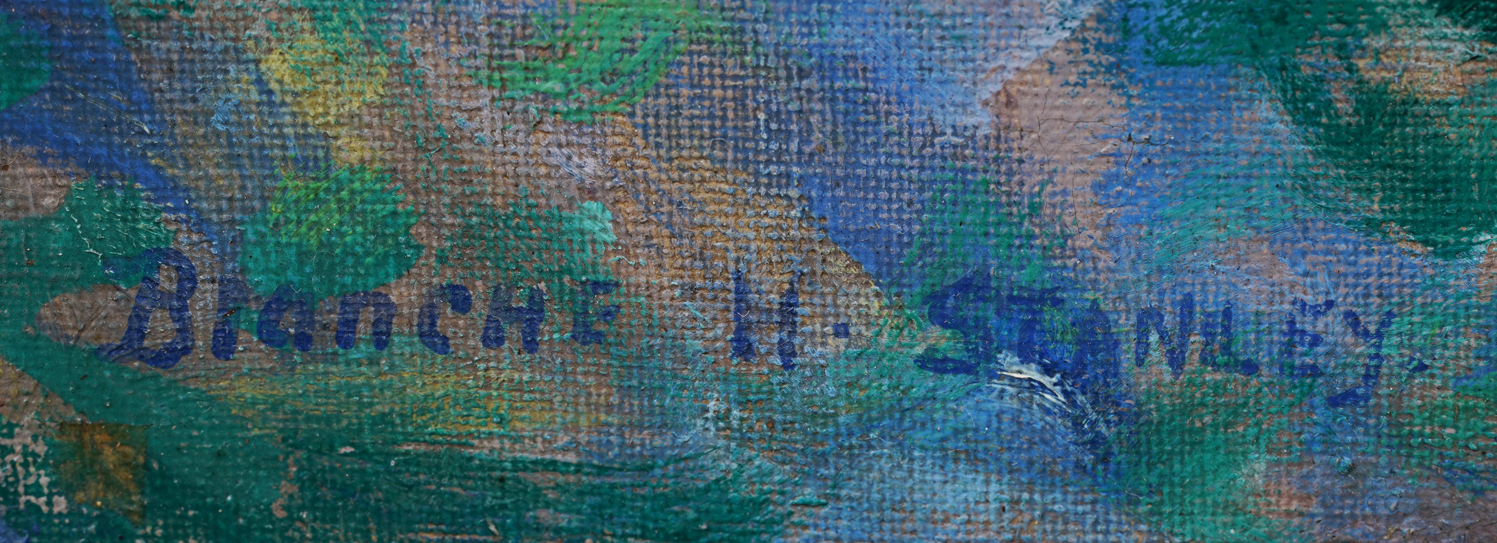 Antiguo Cuadro de Paisaje Impresionista Americano New Hope PA Exhibido Enmarcado en venta 2