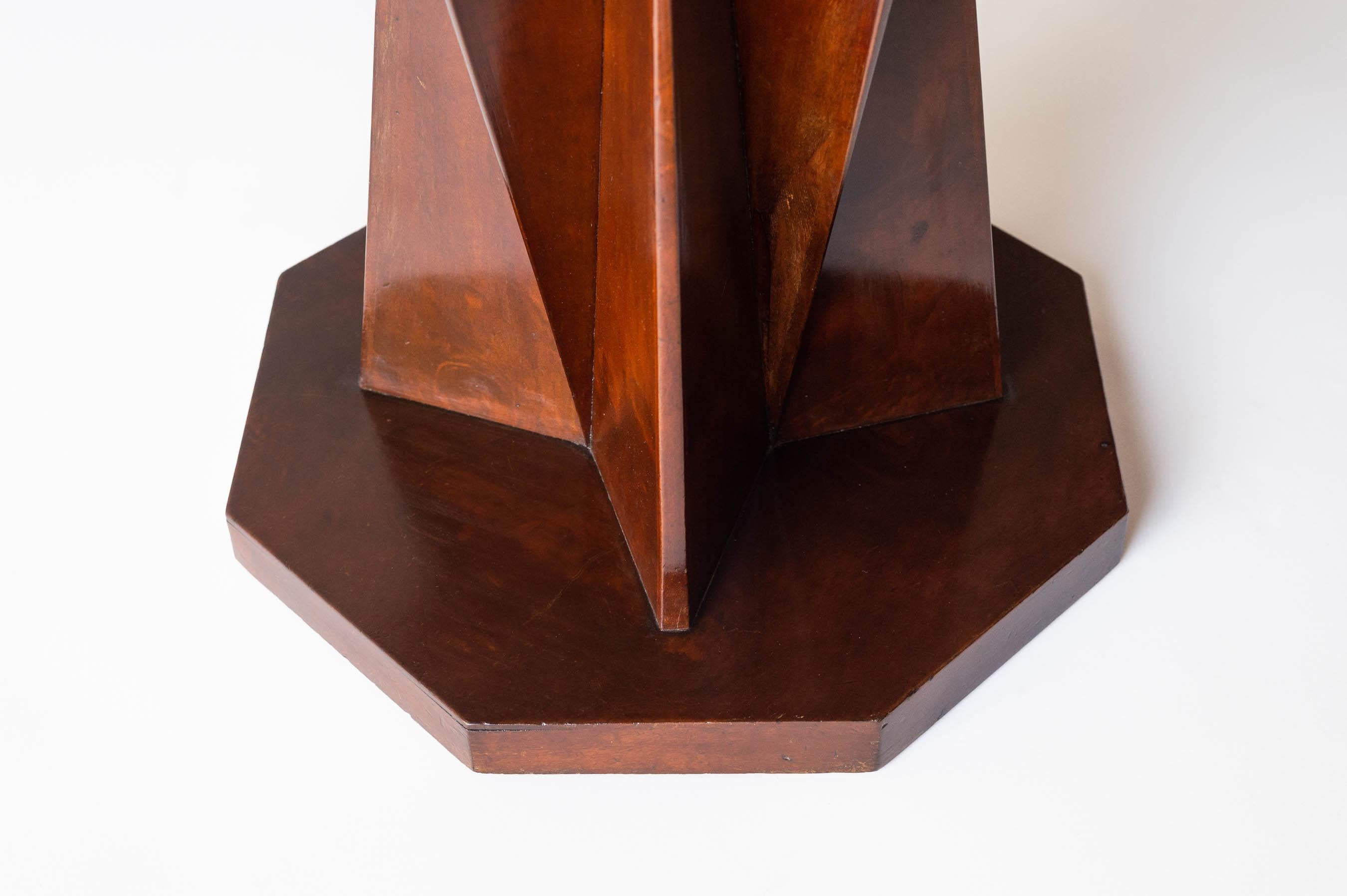 Acajou Blanche Klotz, Guéridon cubiste, vers 1926