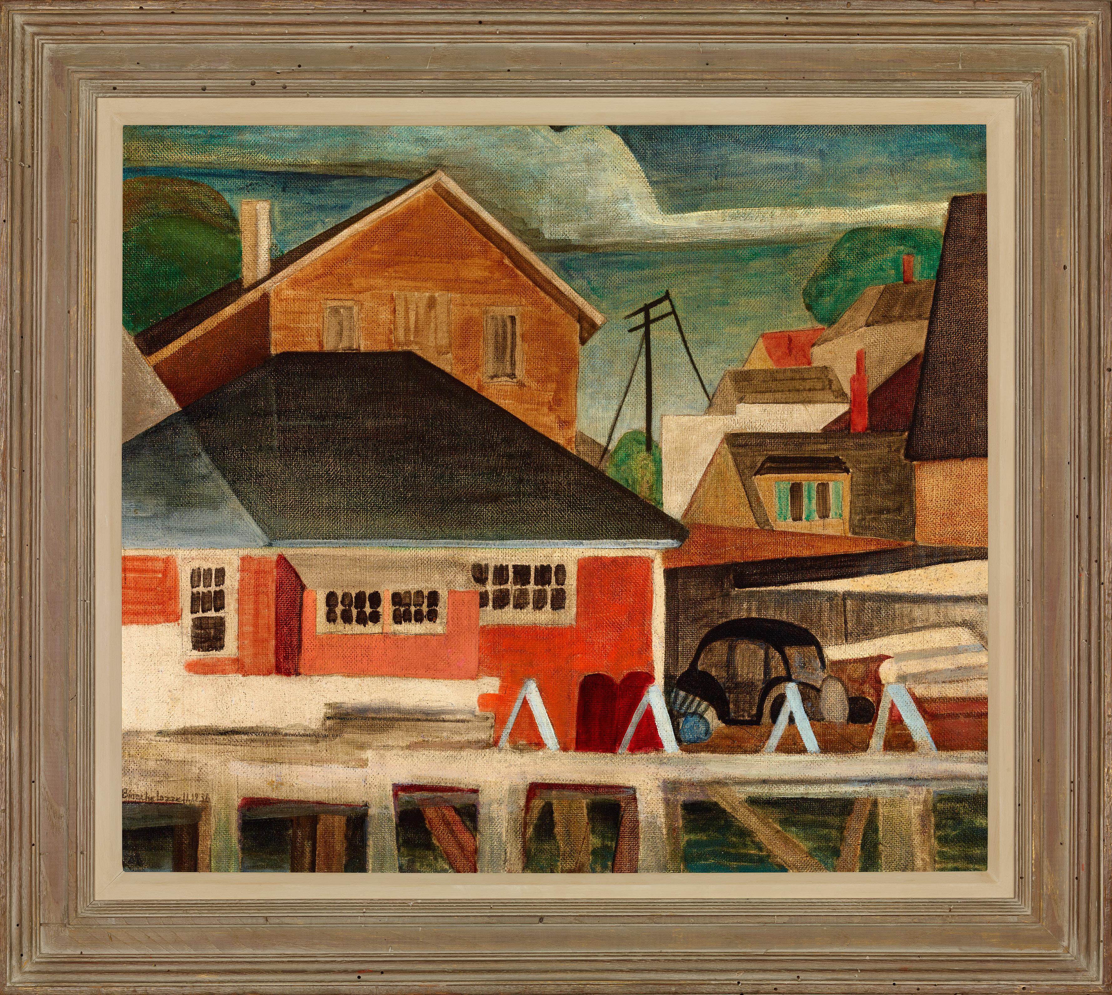 Muelle maderero - Painting de Blanche Lazzell