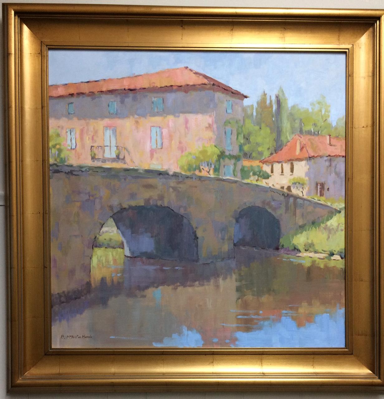 Riflessi pomeridiani, paesaggio impressionista francese originale