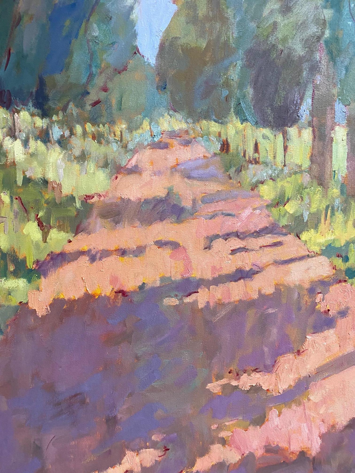 Spring Shadows, original 40x30 French Impressionist landscape For Sale 1