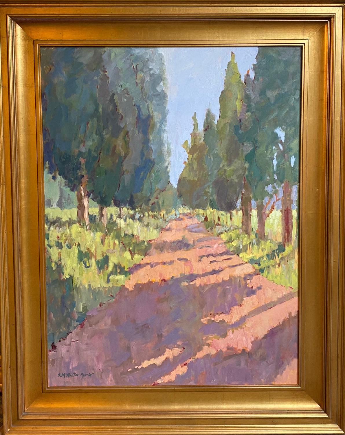 Blanche McAlister Harris Landscape Painting - Spring Shadows, original 40x30 French Impressionist landscape