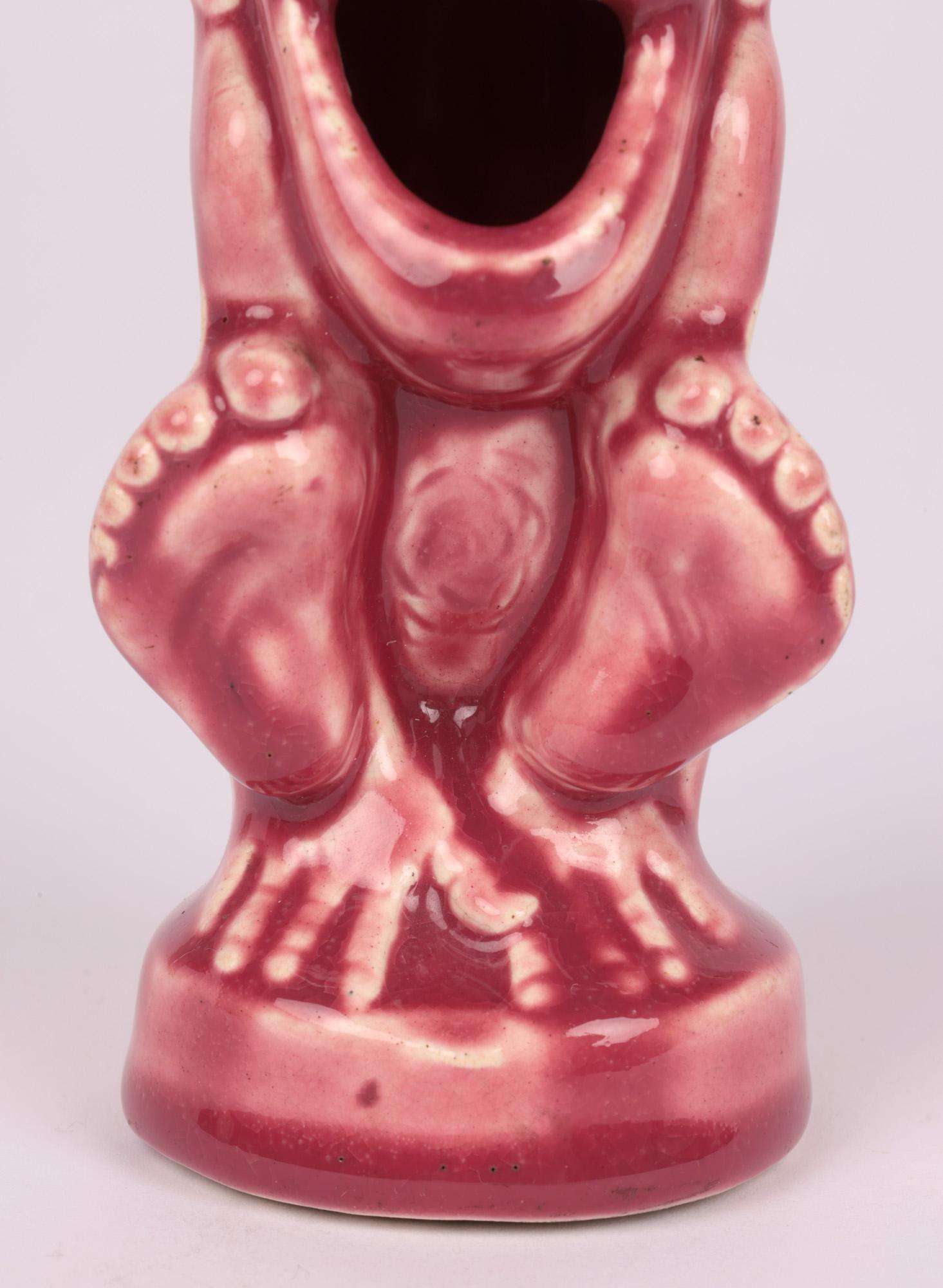 Art Nouveau Blanche Vulliamy Attributed Grotesque Pottery Match Holder
