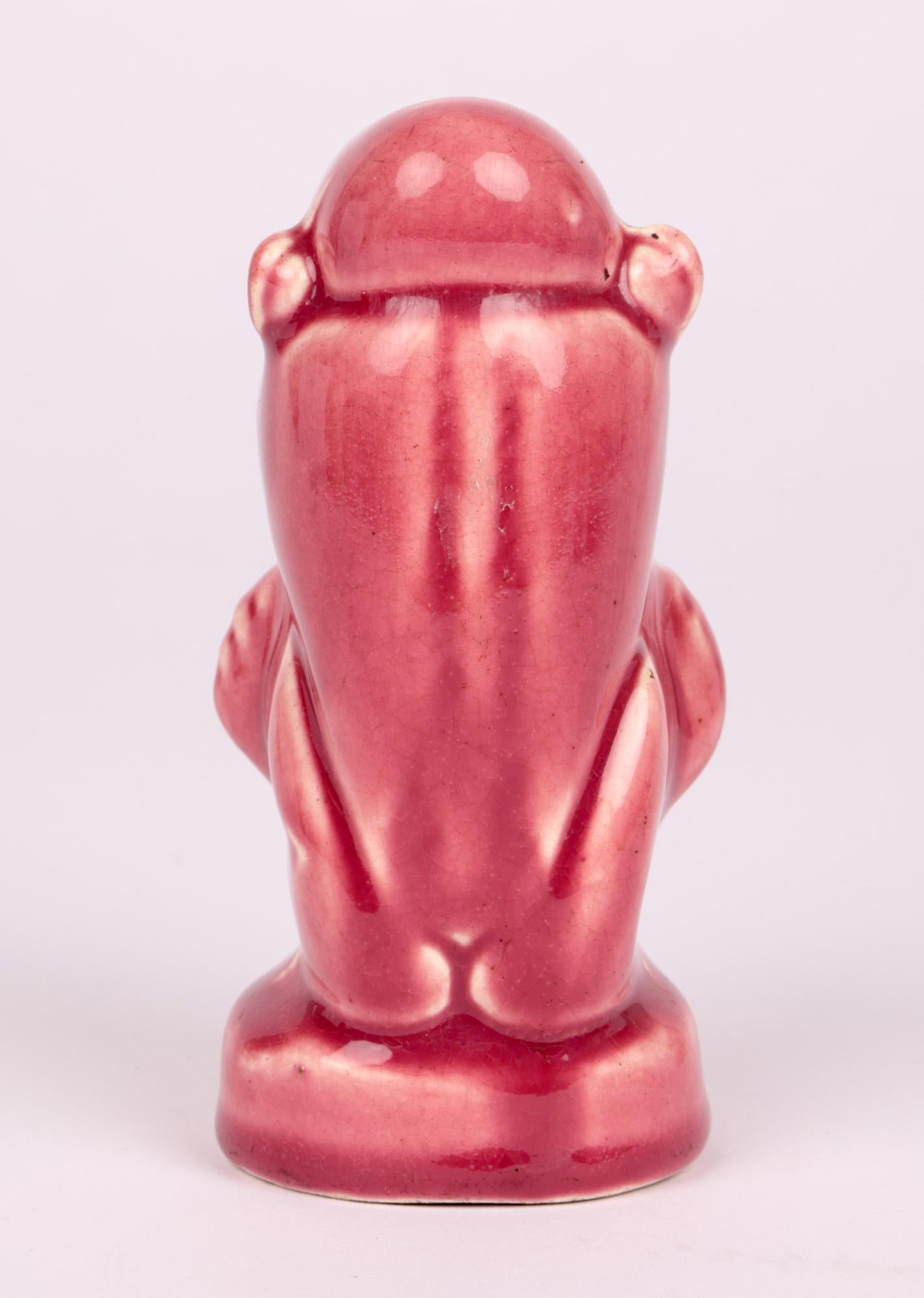 Early 20th Century Blanche Vulliamy Attributed Grotesque Pottery Match Holder