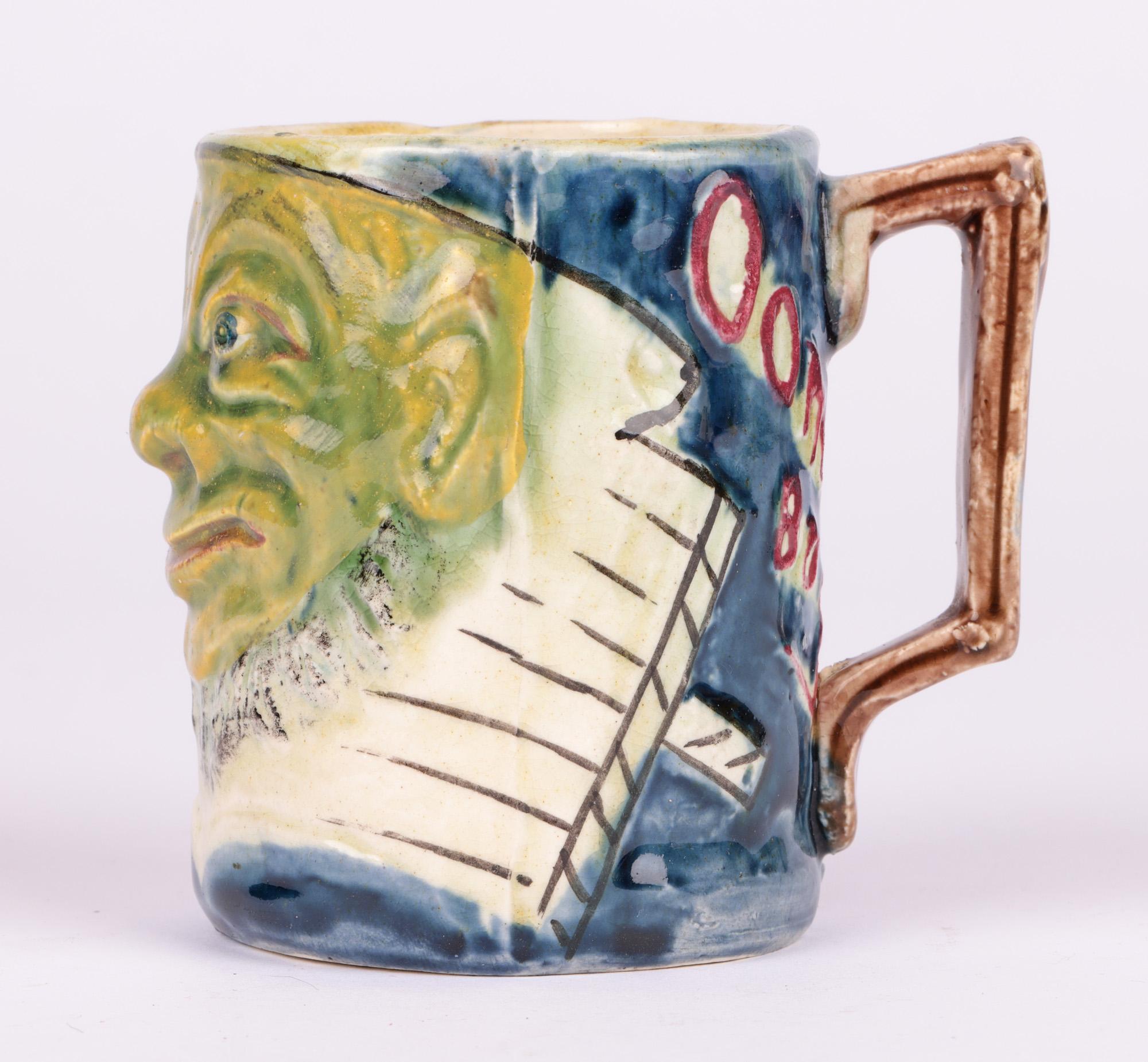 Blanche Vulliamy Boer War Paul Kruger Grotesque Pottery Mug Dated 1900 3