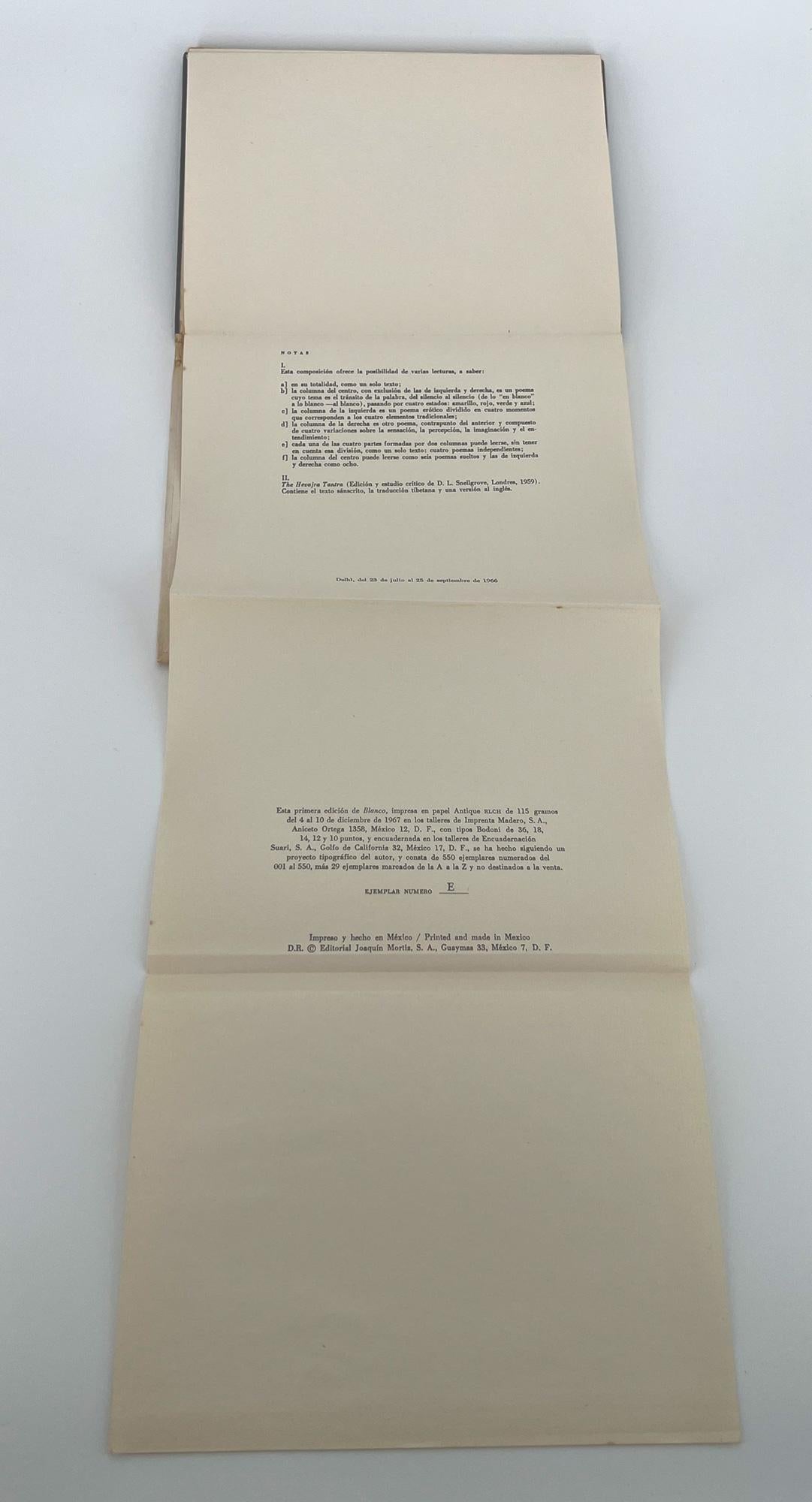 Blanco di Octavio Paz in vendita 2