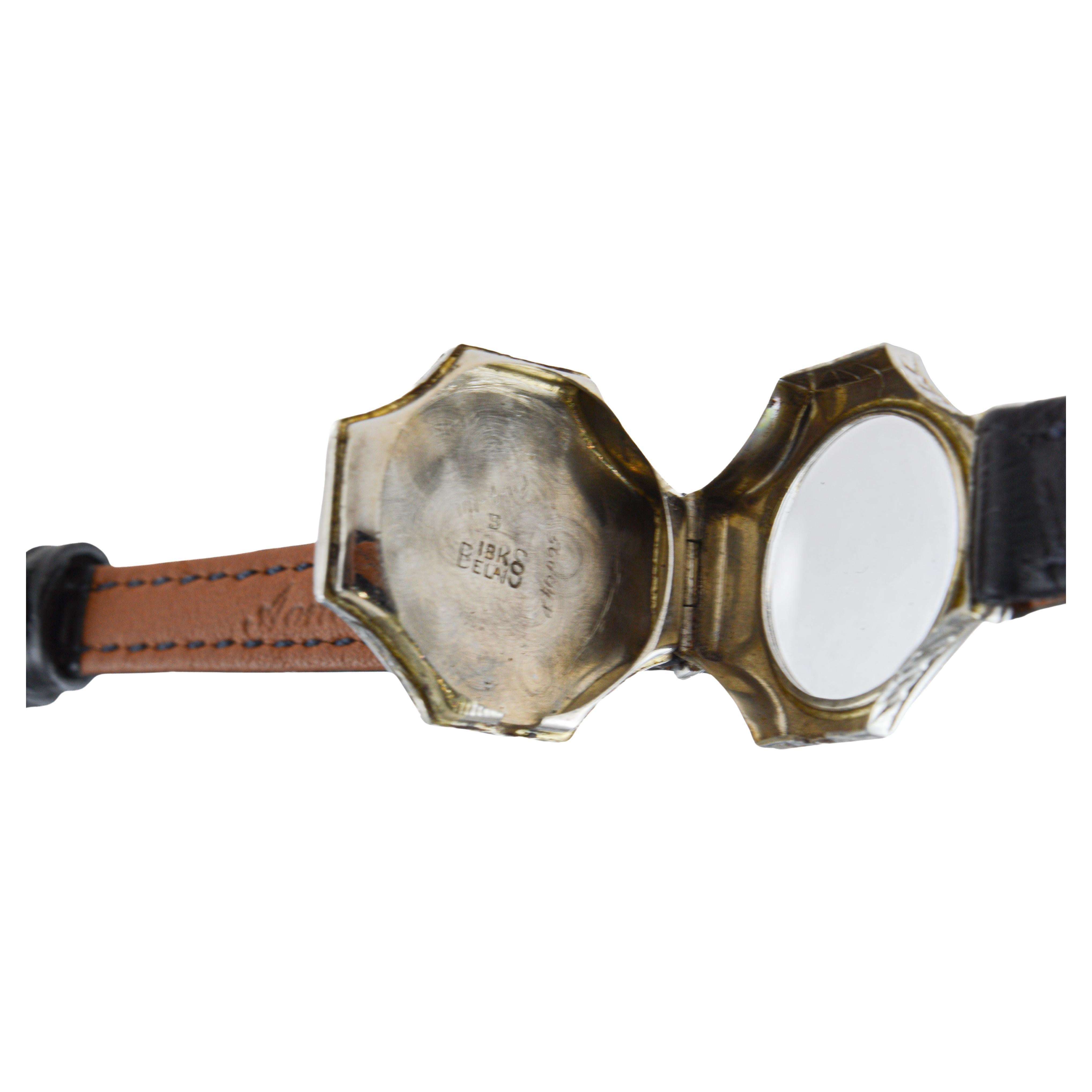Blancpain 18Kt Massiv Weißgold Art Deco Damenuhr circa 1920's Handgravur 8