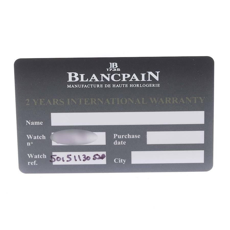 Blancpain Fifty Fathoms Automatic Steel Black Dial Mens Watch 5015 Box Card 1