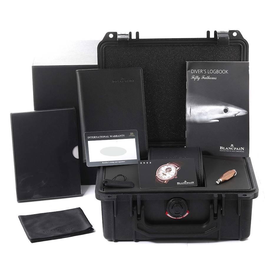 Blancpain Fifty Fathoms Automatic Steel Black Dial Mens Watch 5015 Box Card 2