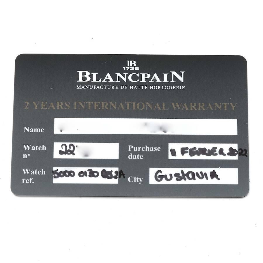 Blancpain Fifty Fathoms Bathyscaphe Black Ceramic Mens Watch 5000 Box Card For Sale 3