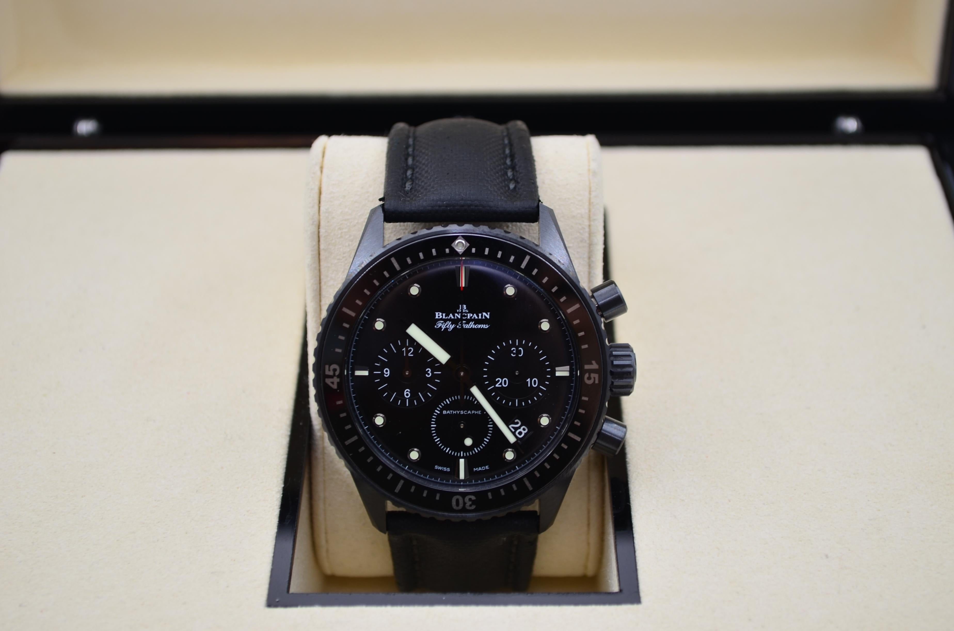 Blancpain Fifty Fathoms Bathyscaphe Flyback Chronograph Ceramic 5200-0130-B52A In Excellent Condition In București, RO