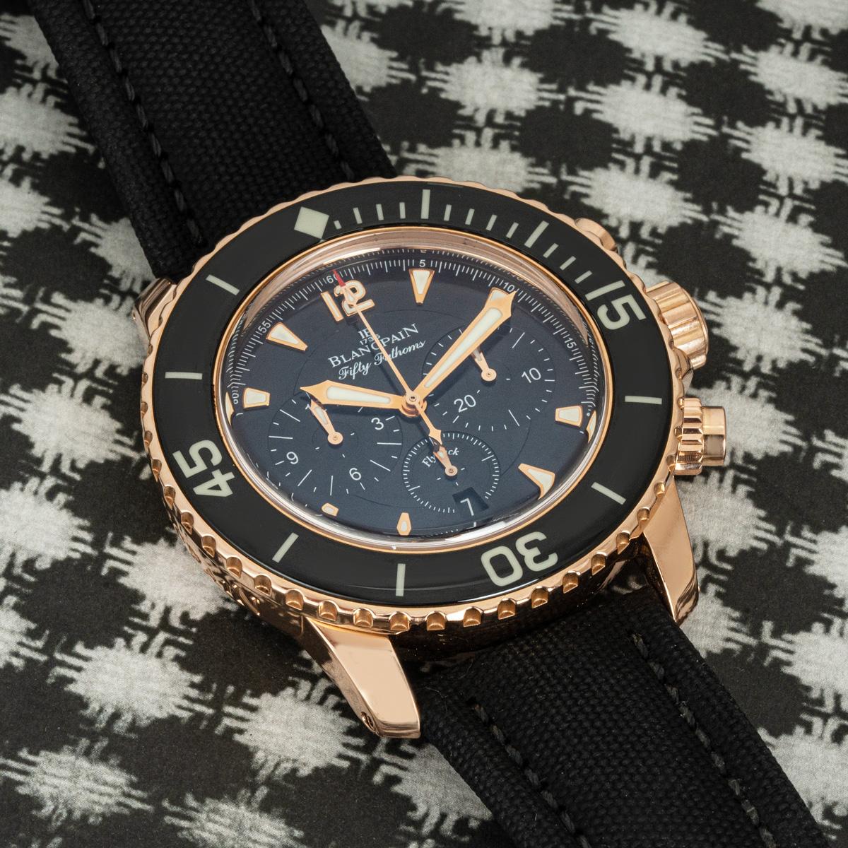 Blancpain Fifty Fathoms Flyback Chronograph 5085F-3630-52A im Zustand „Hervorragend“ in London, GB