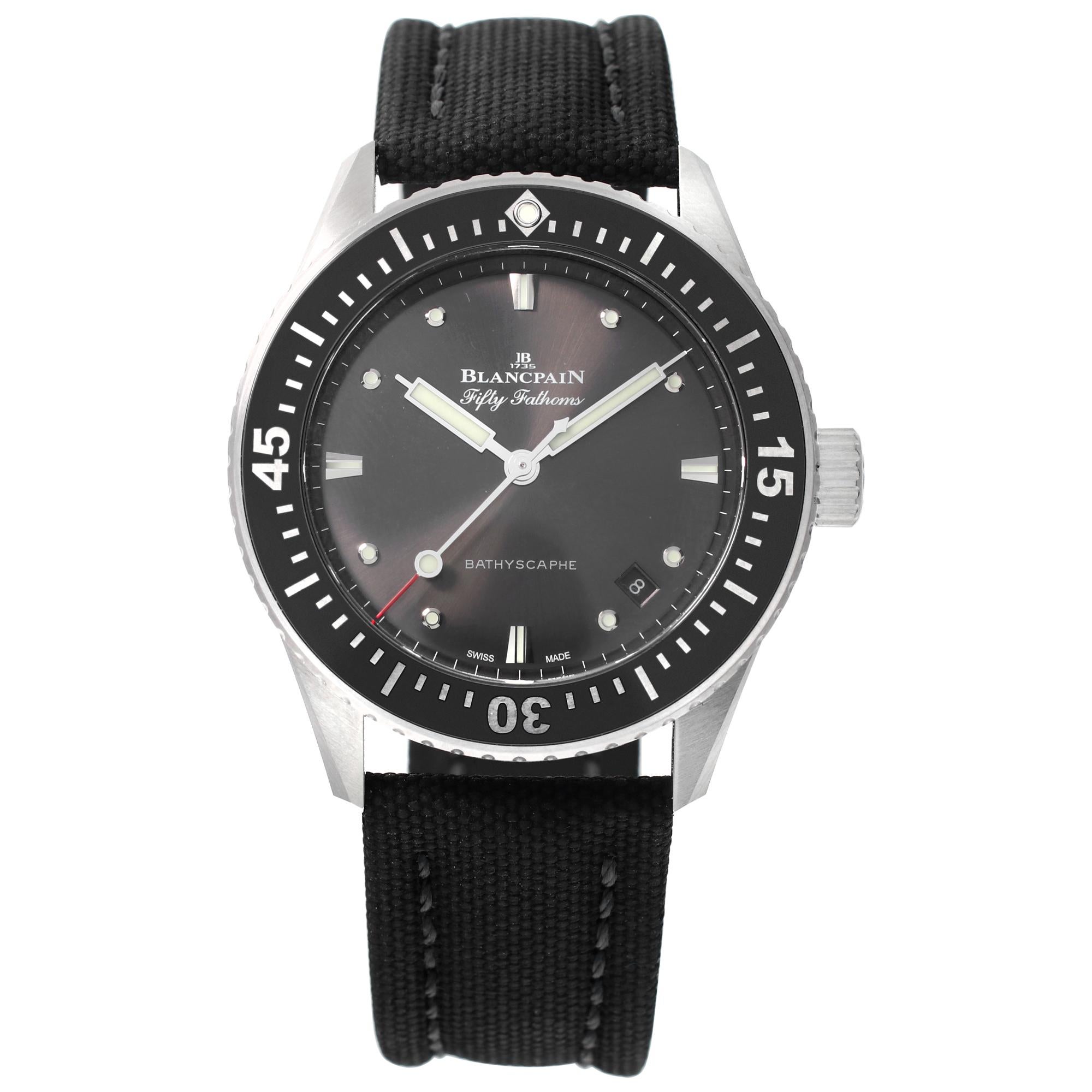 Blancpain Fifty Fathoms stainless steel Automatic Wristwatch Ref 5100B 1110 B52A For Sale