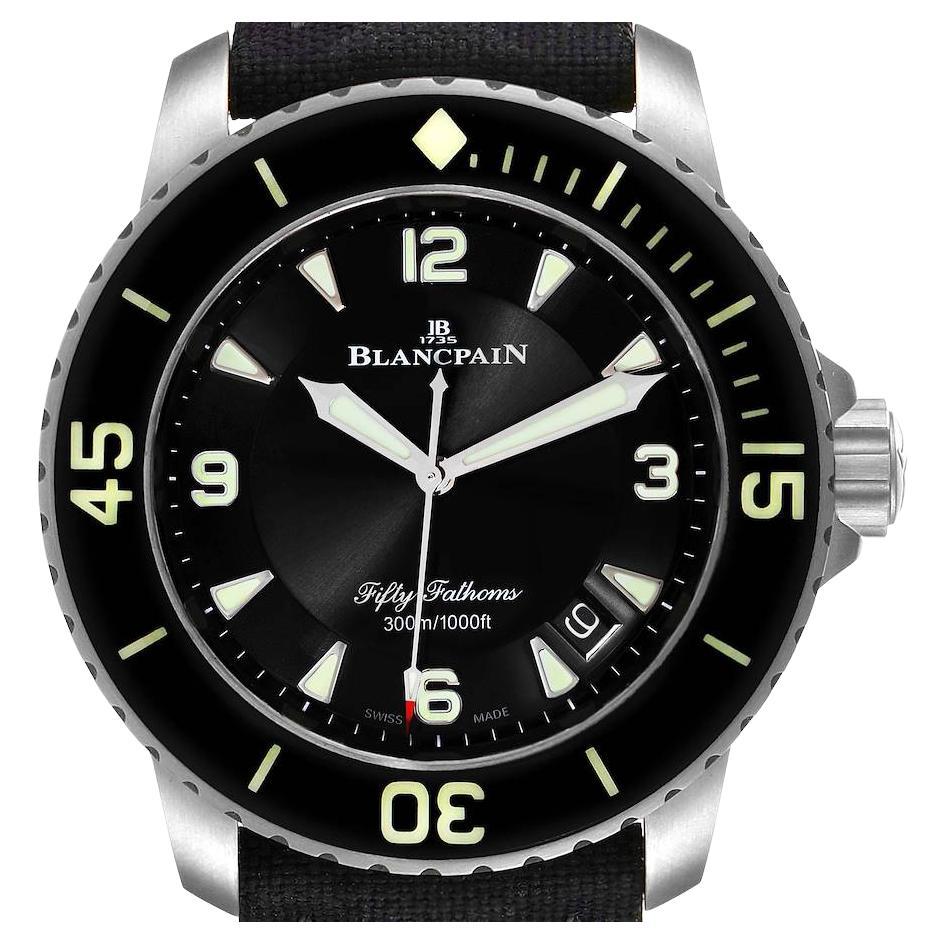 Blancpain Fifty Fathoms Steel Mens Watch 5015-1130-71 Box Card