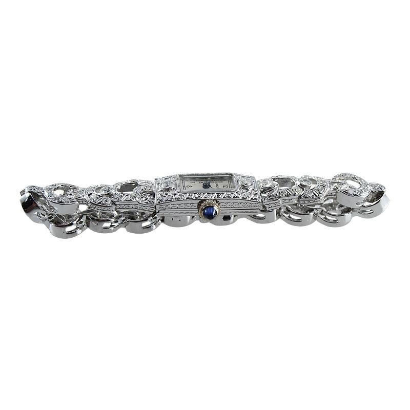 Blancpain Platinum and 18 Karat Diamond Dress Watch, circa 1930s-1940s 2