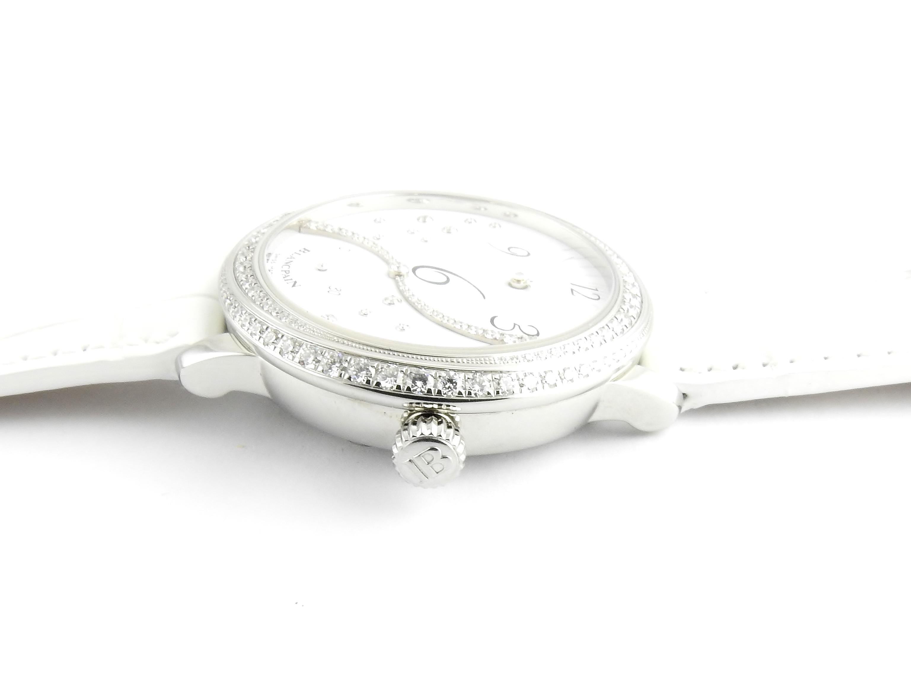 Blancpain Heure Decentree Diamond Stainless Ladies Watch White Dial Automatic 2