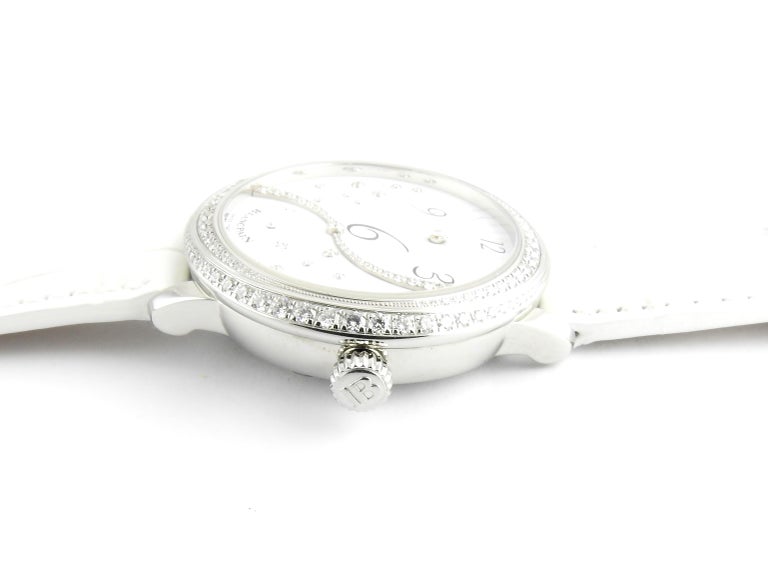 Blancpain Heure Decentree Diamond Stainless Ladies Watch White Dial Automatic For Sale 2
