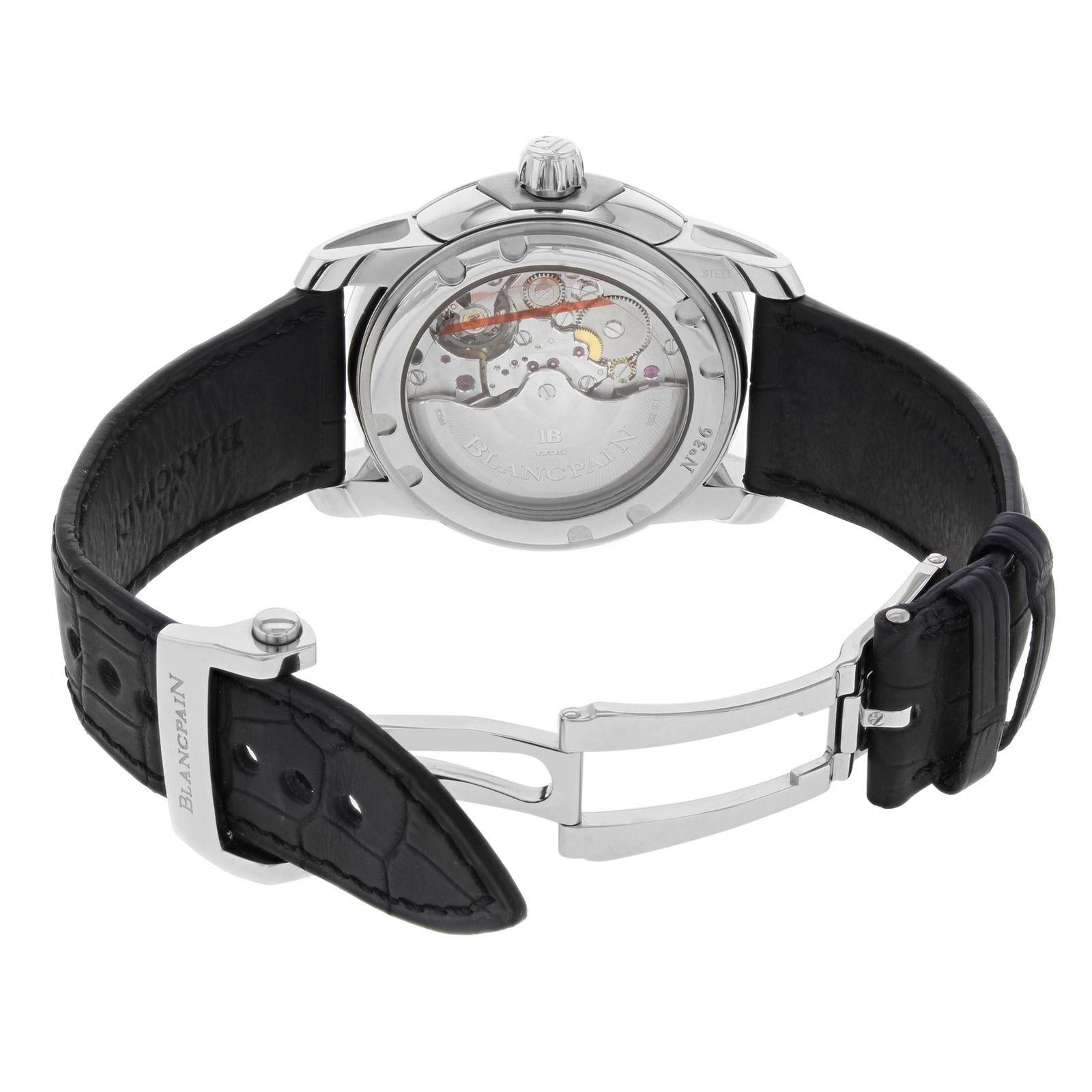 Blancpain L-Evolution 8 Days Black Steel Automatic Men's Watch 8805-1134-53B 3