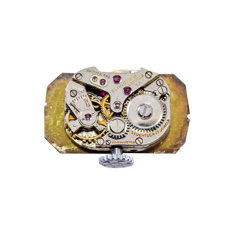 Blancpain Damen 18K WG Diamond Bracelet Dress Armbanduhr, circa 1940er Jahre im Angebot 5
