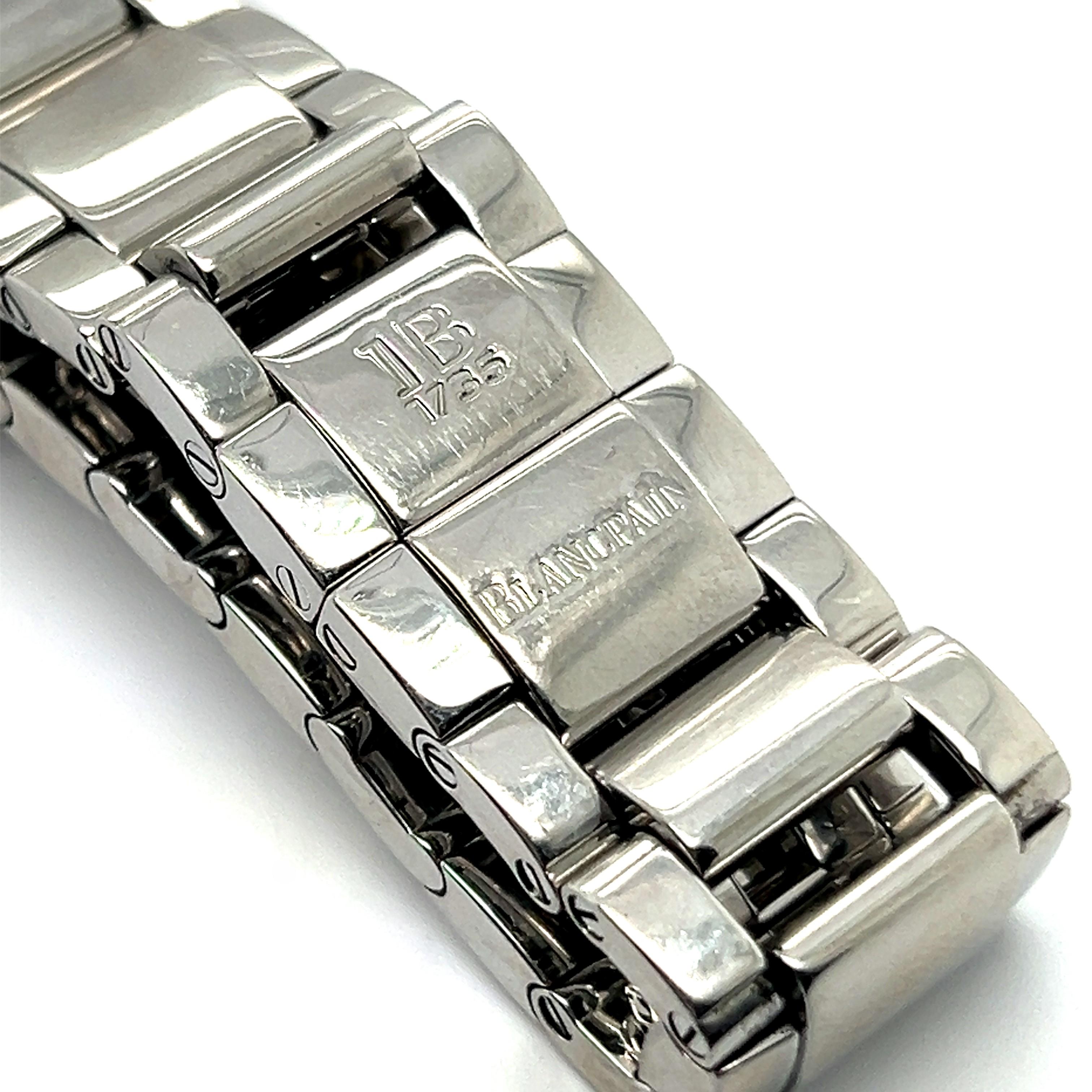Blancpain Ladybird-Uhr aus Edelstahl mit Diamanten 5