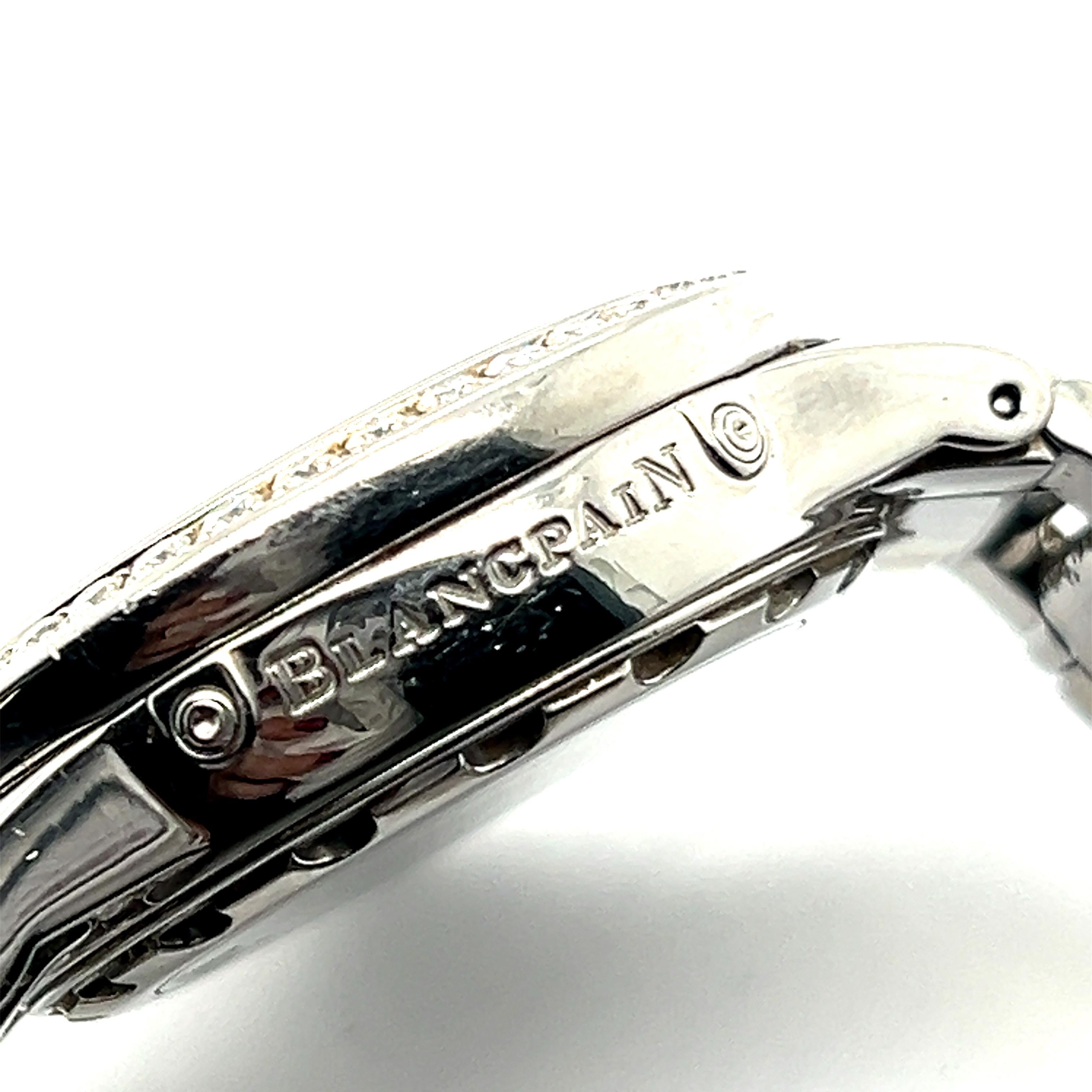 Blancpain Ladybird-Uhr aus Edelstahl mit Diamanten 1