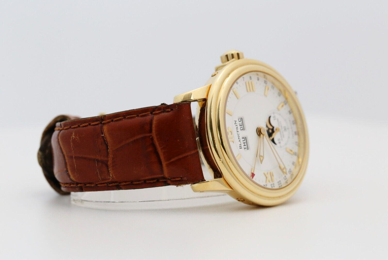Reloj Blancpain Leman Calendario Completo Oro Amarillo 18k 38mm en Bastante bueno estado para la venta en Providence, RI