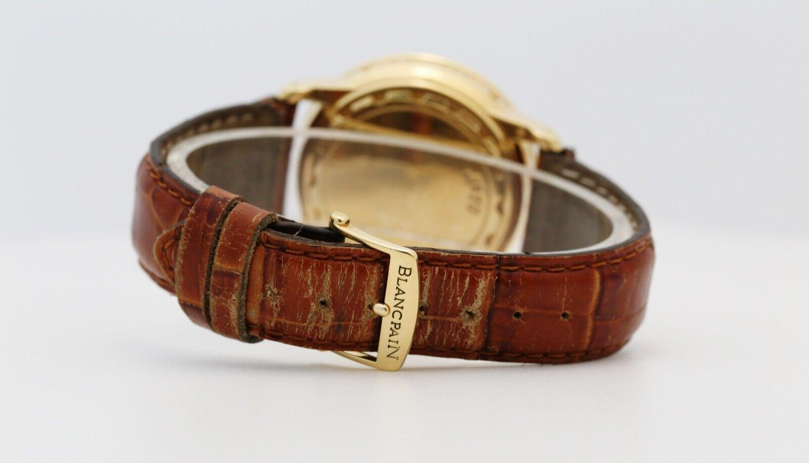 De los hombres Reloj Blancpain Leman Calendario Completo Oro Amarillo 18k 38mm en venta