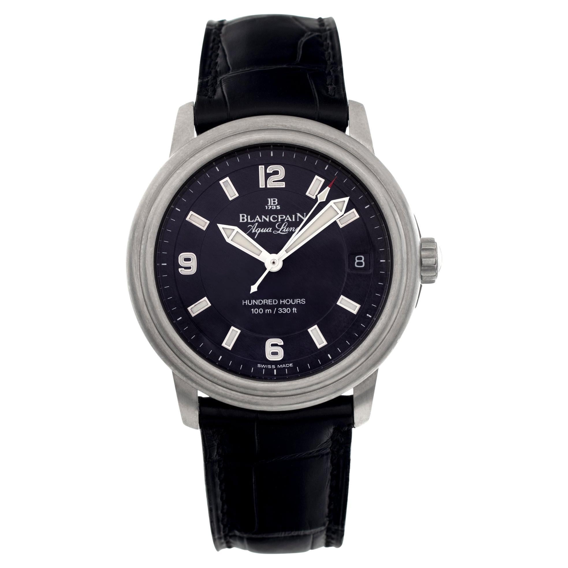 Blancpain Leman Edelstahl-Armbanduhr Ref 2100-1130a-64b im Angebot