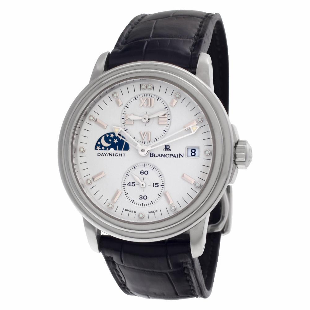 Modern Blancpain Leman No1445 Stainless Steel White Dial Automatic Watch For Sale