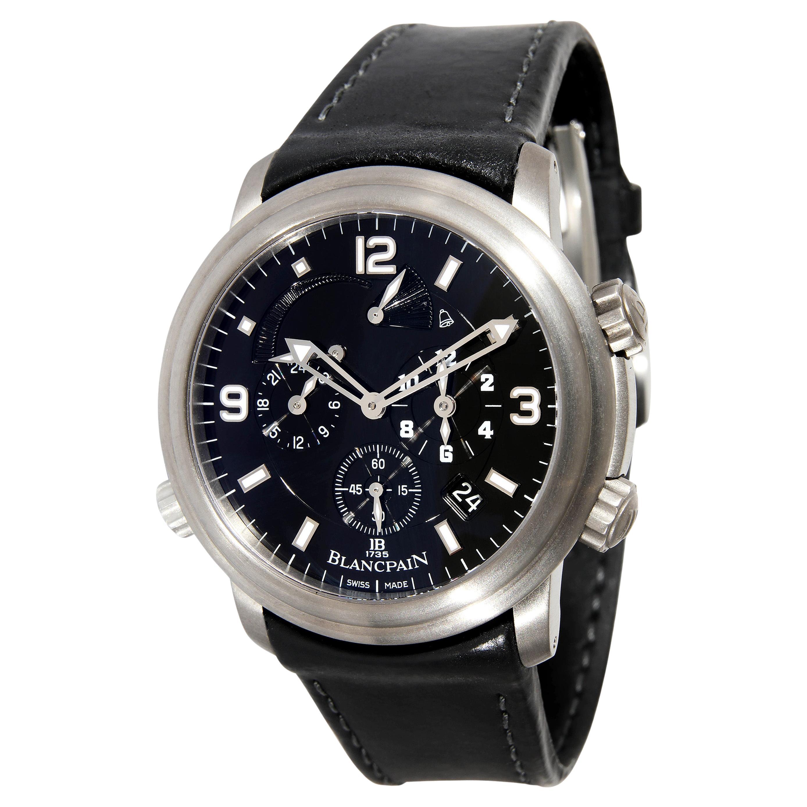 Blancpain Leman Reveil GMT 2041-1230-63B Men's Watch in  Titanium For Sale