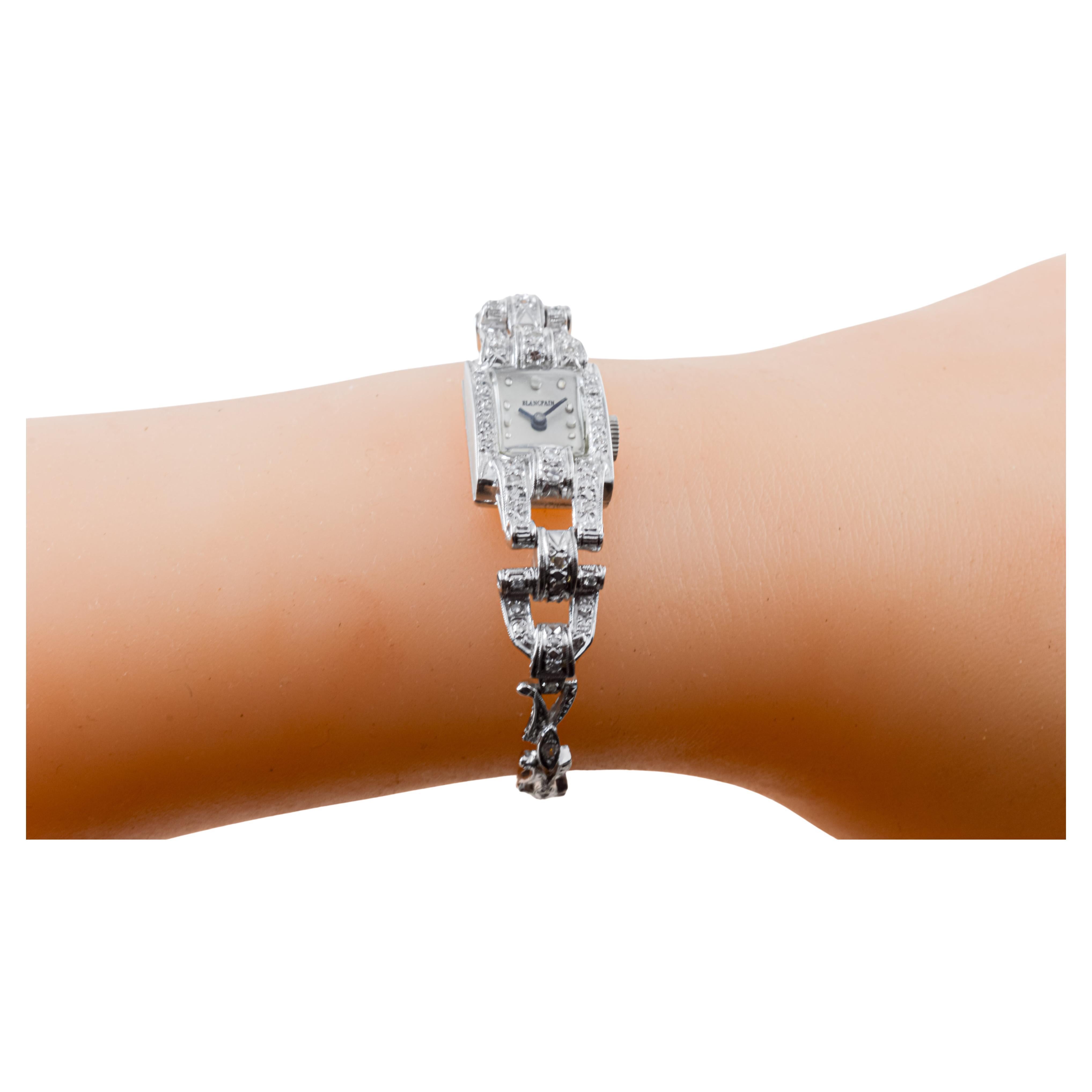 Blancpain Platinum Art Deco Ladies Watch circa 9