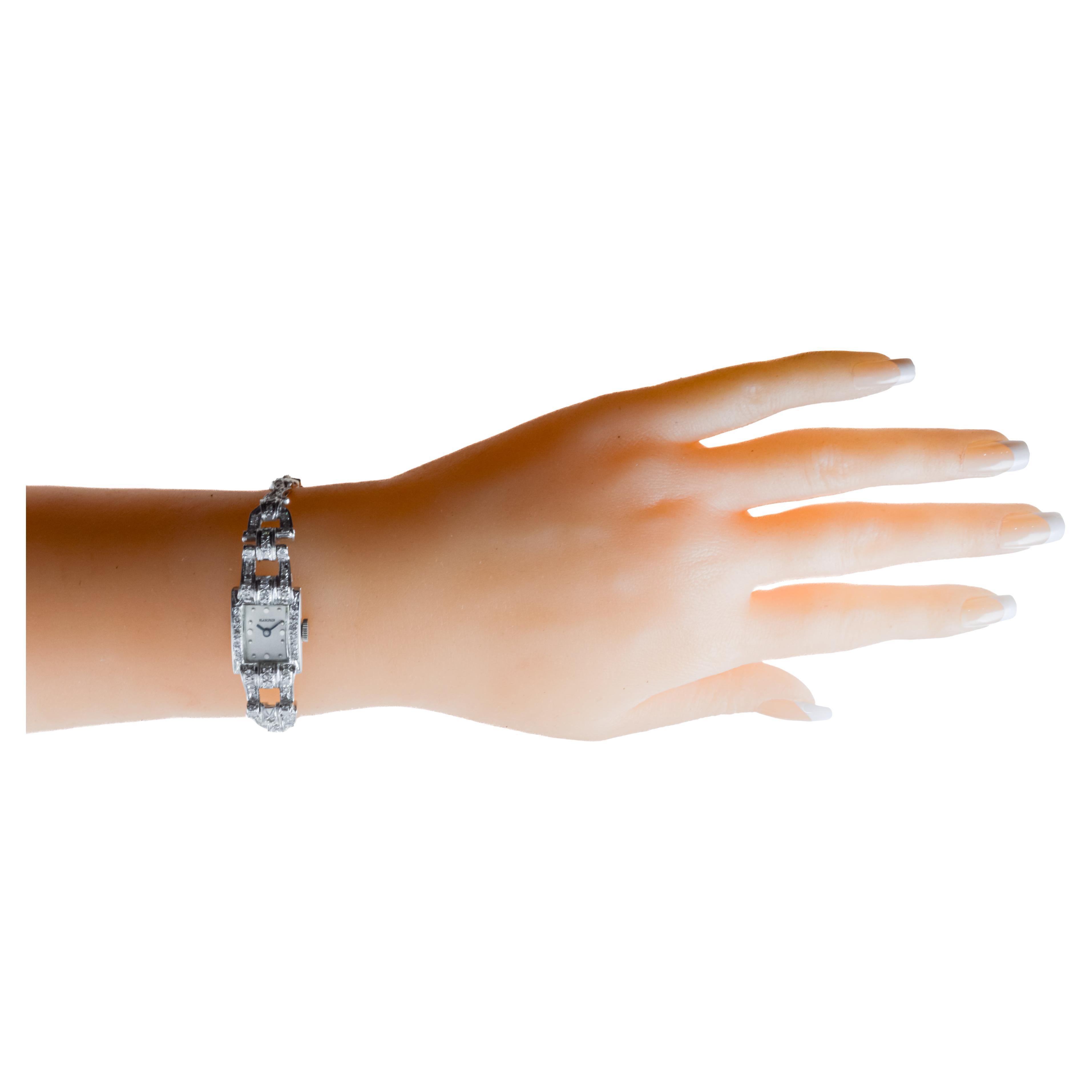 Blancpain Platinum Art Deco Ladies Watch circa 10