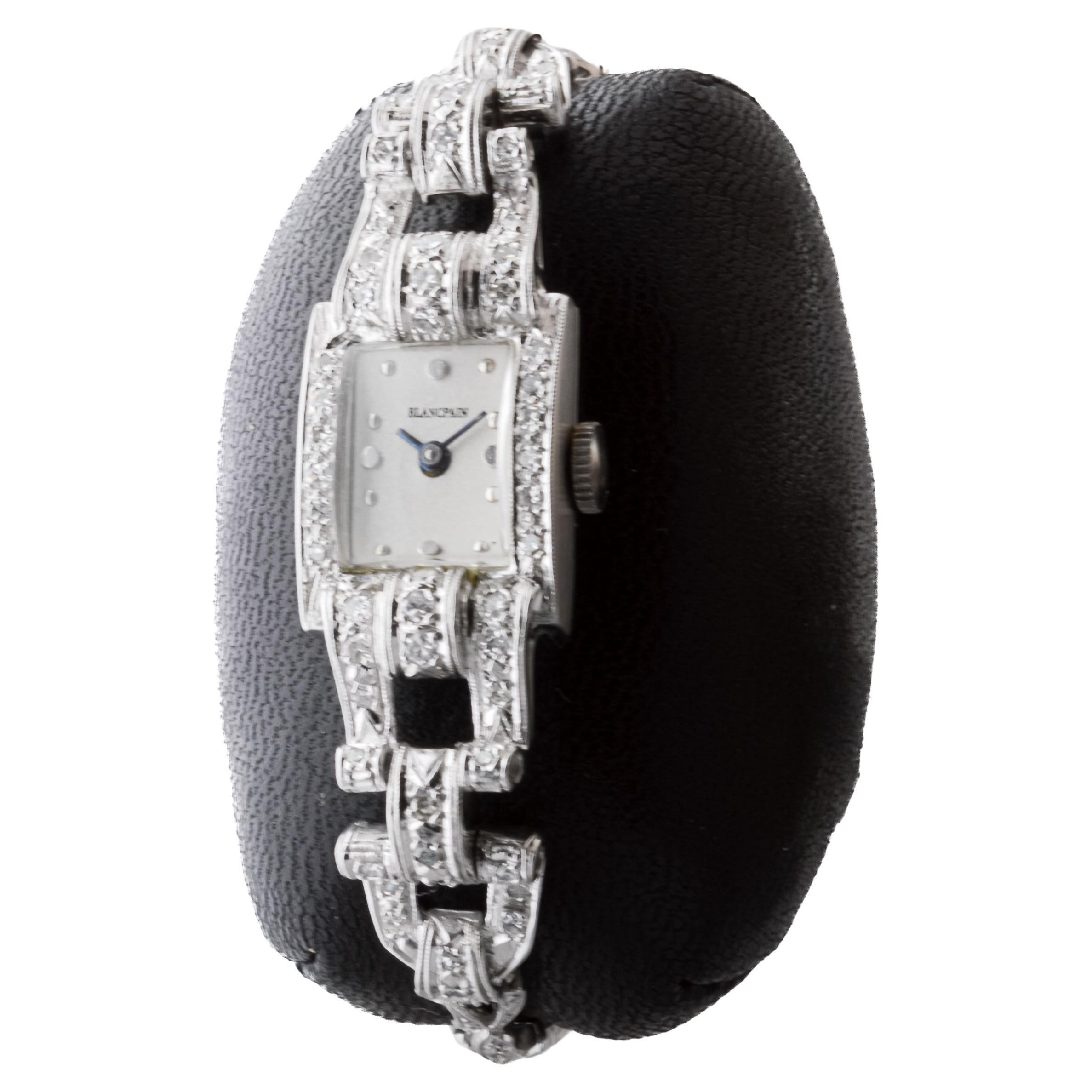 Blancpain Platinum Art Deco Ladies Watch circa 1