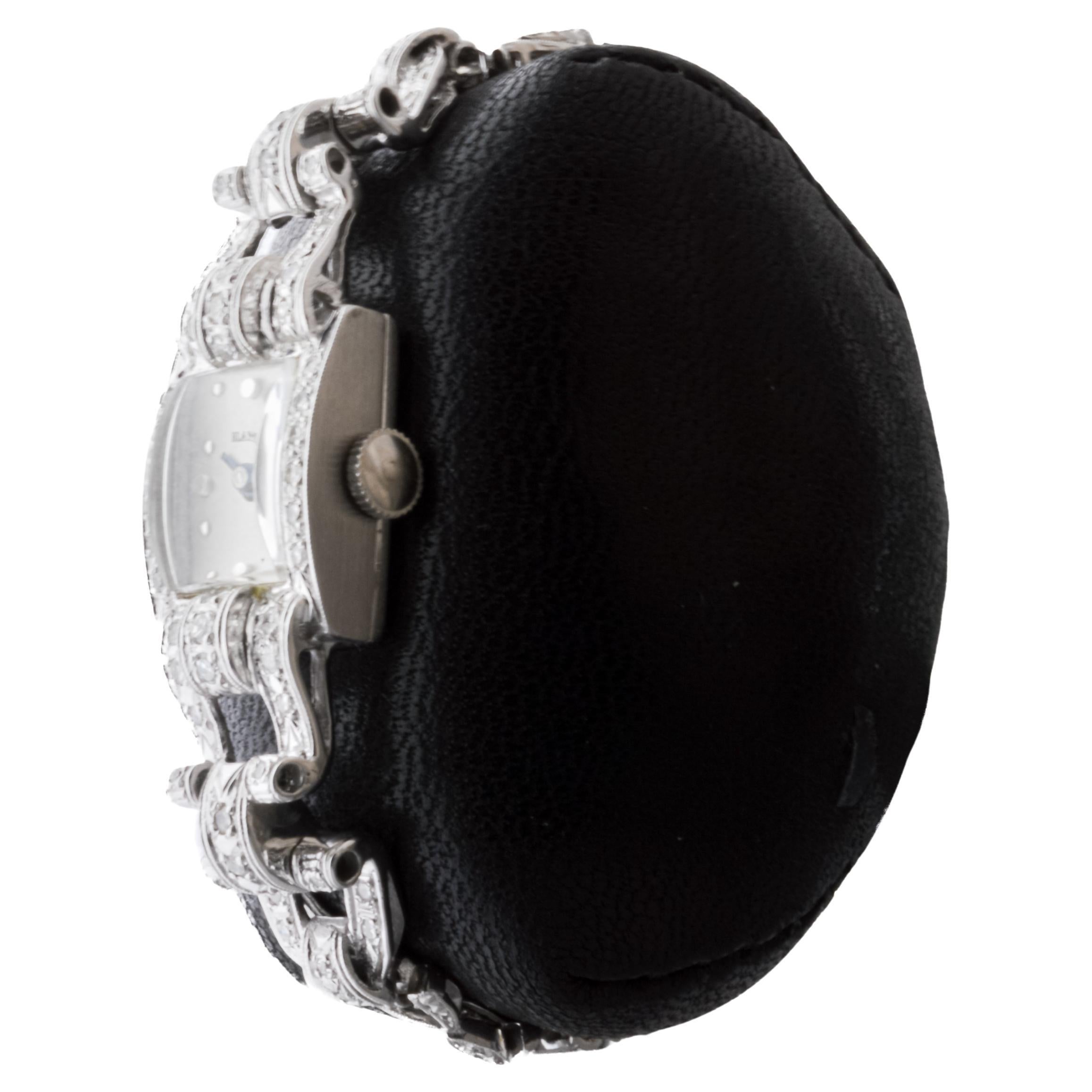 Blancpain Platinum Art Deco Ladies Watch circa 2