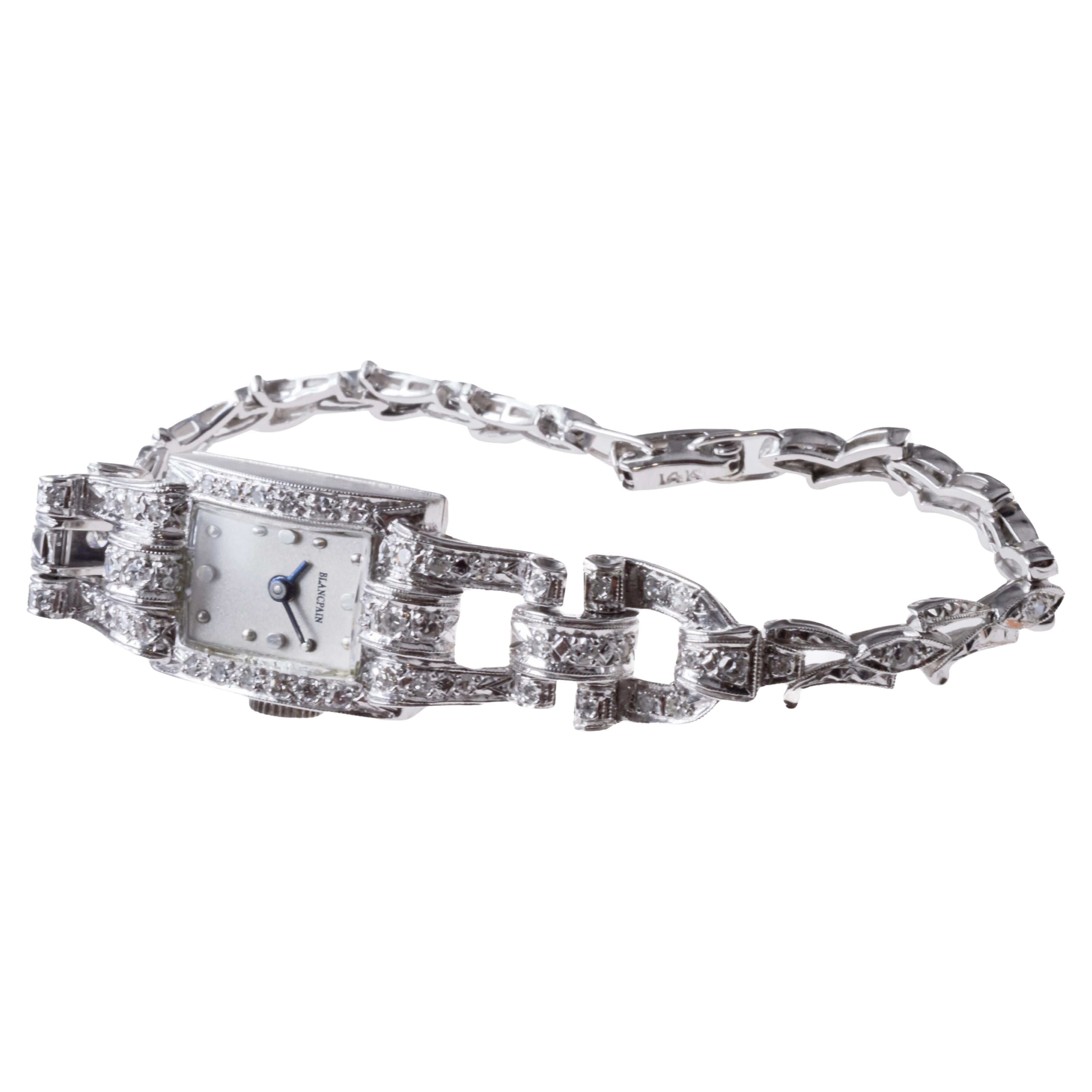 Blancpain Platinum Art Deco Ladies Watch circa 4