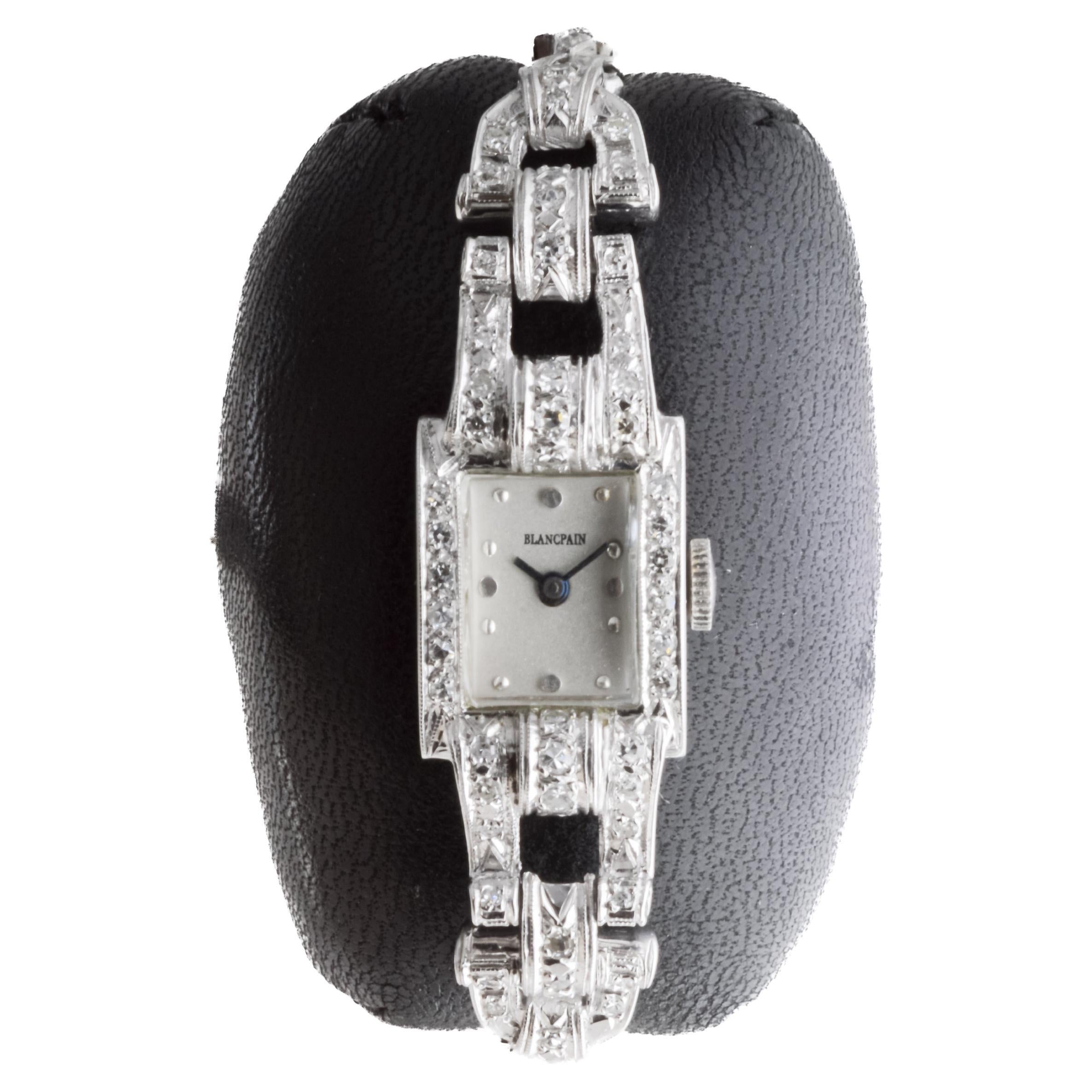 Blancpain Platinum Art Deco Ladies Watch circa