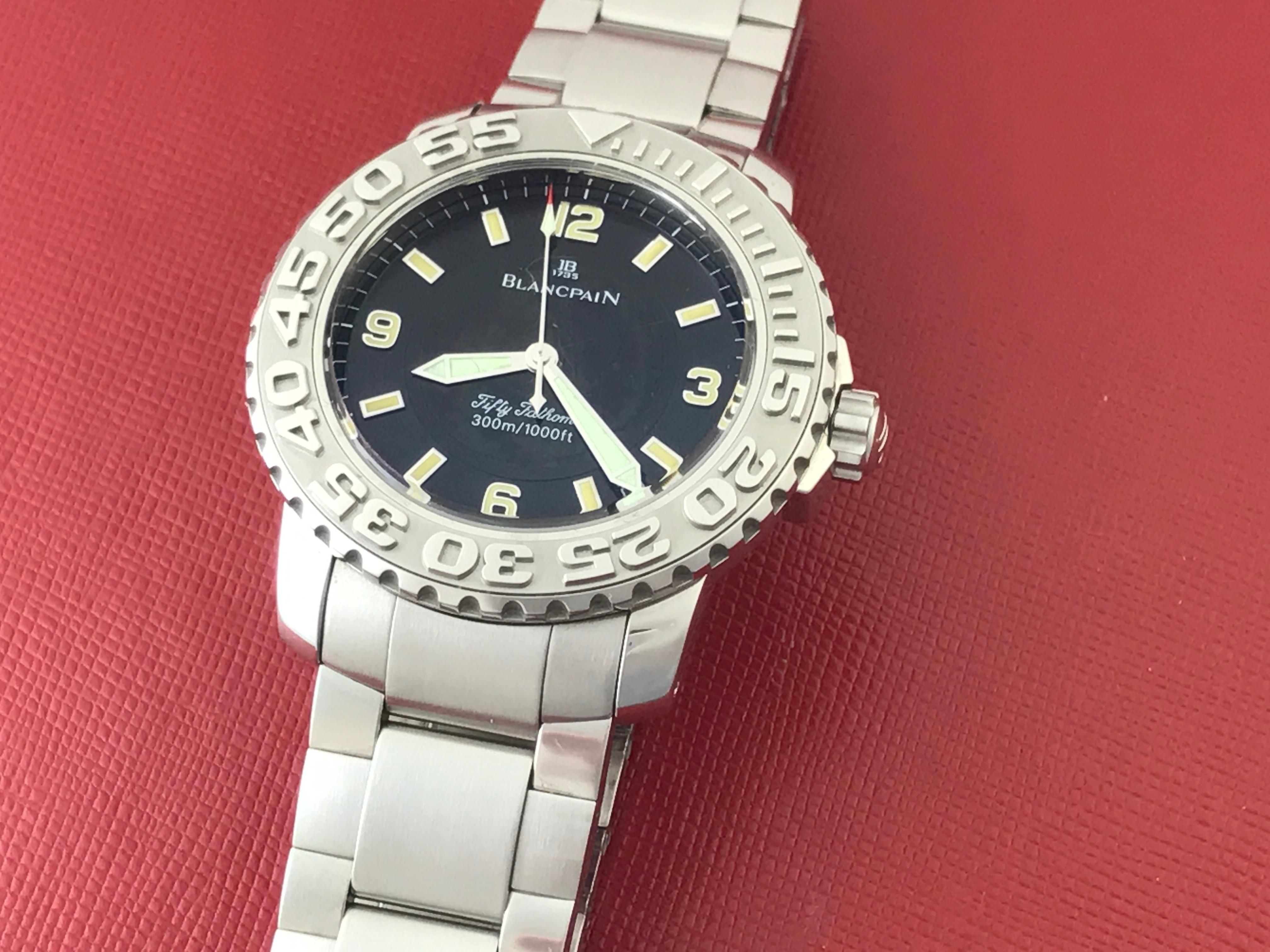 Blancpain Stainless Steel Fifty Fathoms Automatic Wristwatch 2