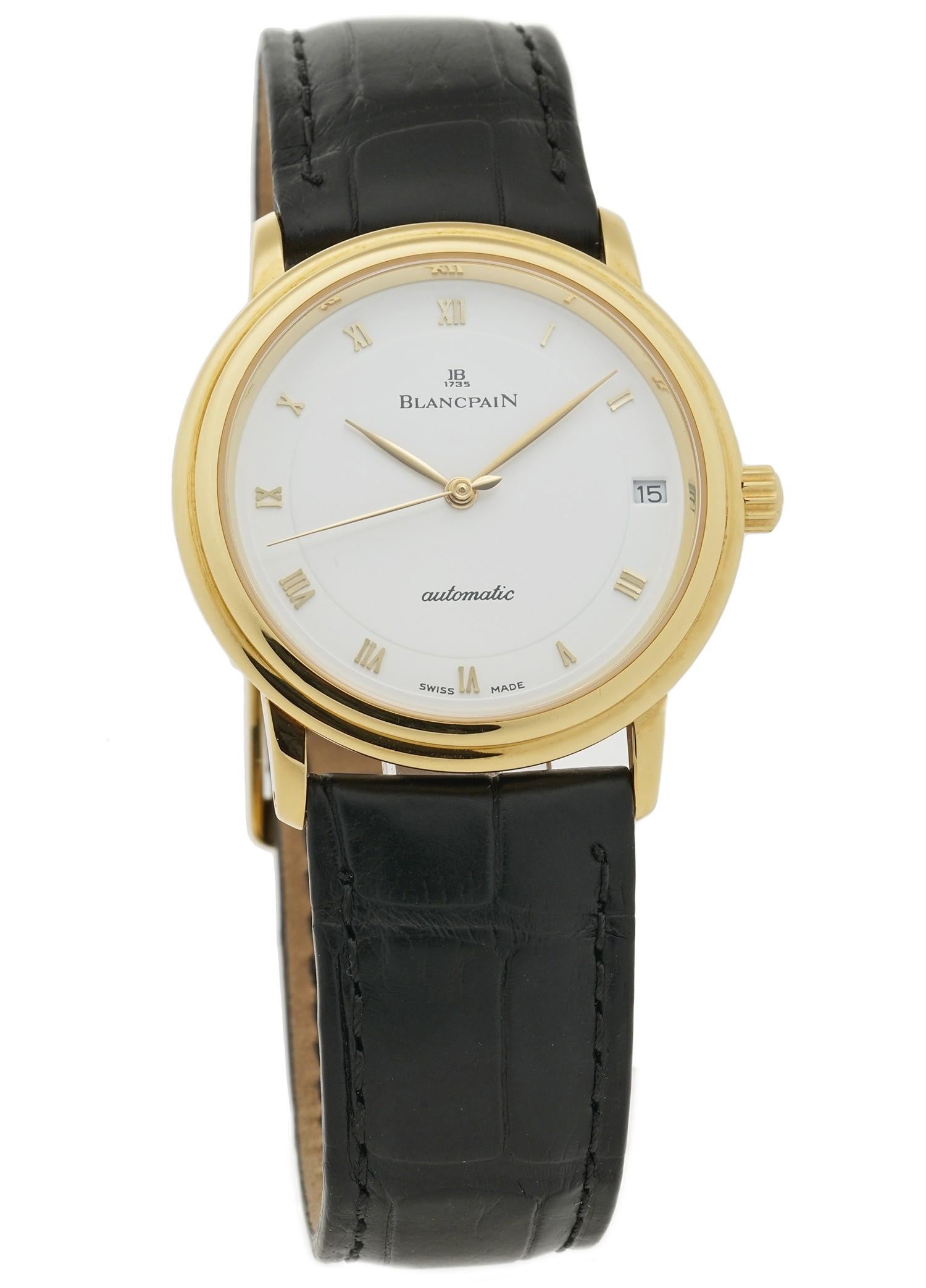 Blancpain Villeret 1151-1418-55, Weißes Zifferblatt, zertifiziert und mit Garantie im Zustand „Hervorragend“ in Miami, FL