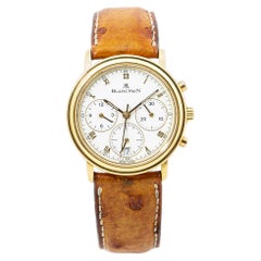 Retro Blancpain Villeret 1180-3318-55 18K Yellow Gold Chronograph Unisex Watch