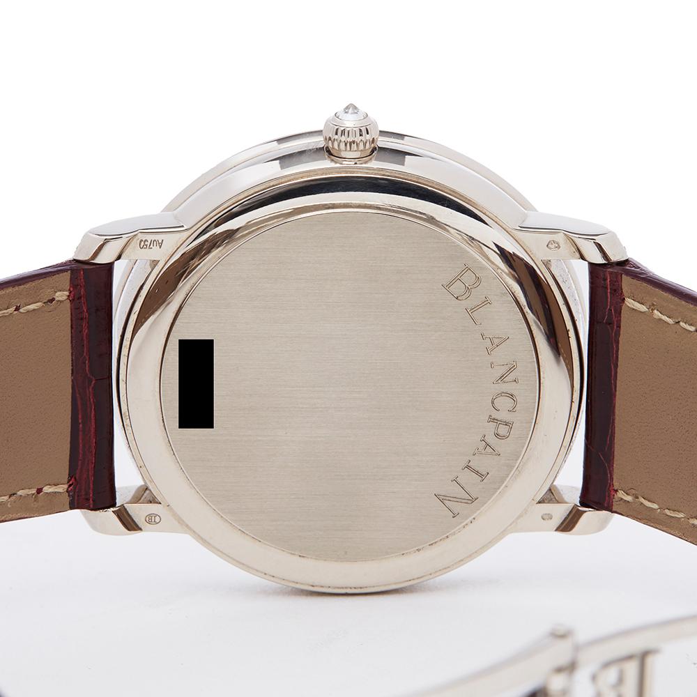 Blancpain Villeret 18K White Gold Diamond 6619-400-55B Wristwatch 1