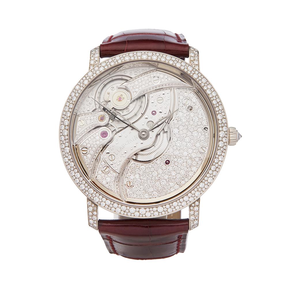 Blancpain Villeret 18K White Gold Diamond 6619-400-55B Wristwatch