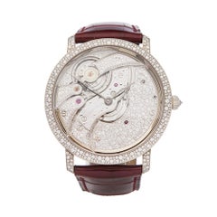 Montre-bracelet Blancpain Villeret en or blanc 18 carats avec diamants 6619-400-55B