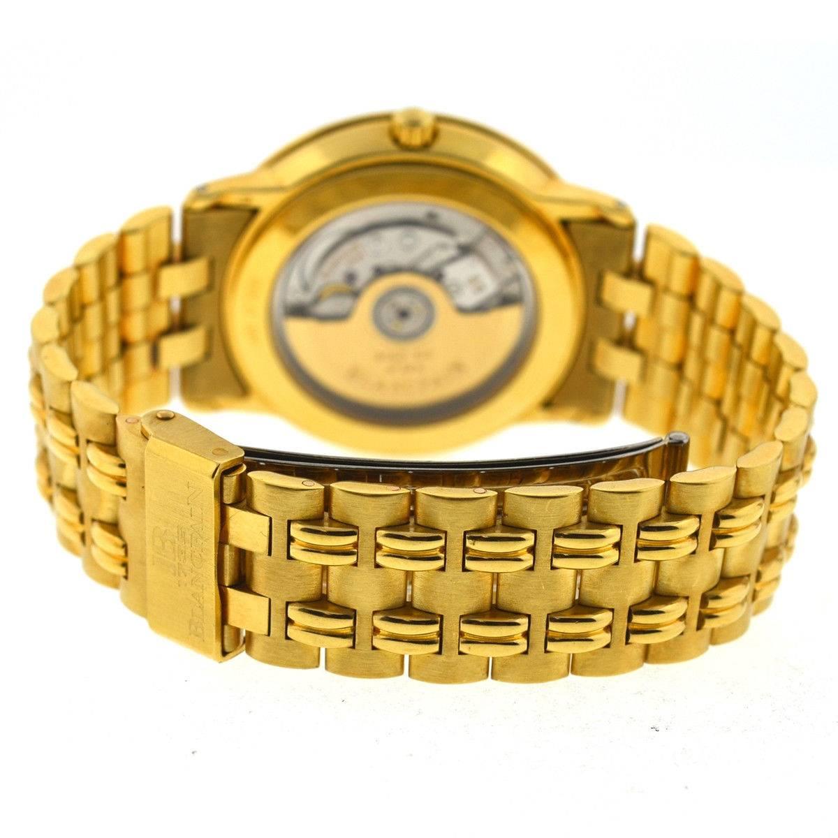 Blancpain Villeret 4795 Automatic Watch 18 Karat Yellow Gold 2