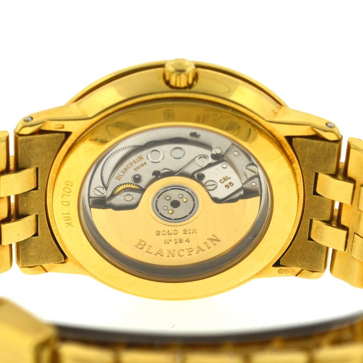 Blancpain Villeret 4795 Automatic Watch 18 Karat Yellow Gold 1