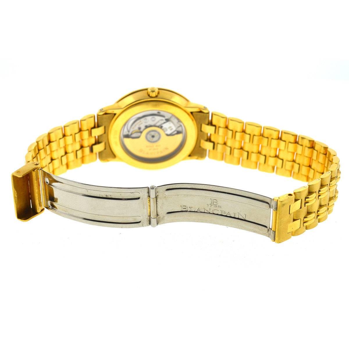 Blancpain Villeret 4795 Automatic Watch 18 Karat Yellow Gold 4