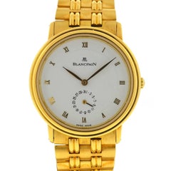 Vintage Blancpain Villeret 4795 Automatic Watch 18 Karat Yellow Gold