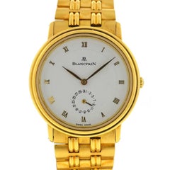 Vintage Blancpain Villeret 4795 Automatic Watch 18 Karat Yellow Gold